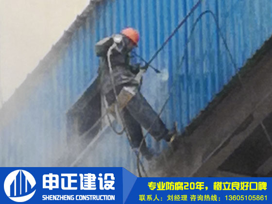 廊道彩鋼瓦清洗施工